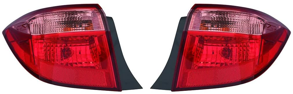 CarLights360: For 2017 2018 2019 TOYOTA COROLLA Tail Light Pair Driver and Passenger Side W/Bulbs (DOT Certified) Replaces TO2804130 TO2805130