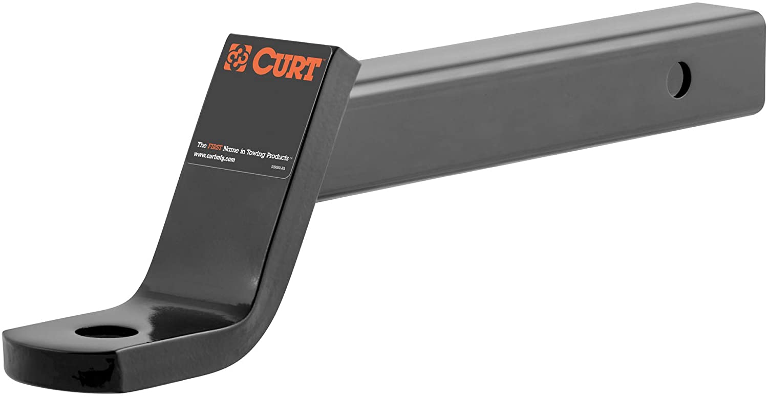 CURT 45270 Class 3 Trailer Hitch Ball Mount, Fits 2-Inch Receiver, 7,500 lbs, 1-Inch Hole, 4-Inch Drop, 2-In Rise