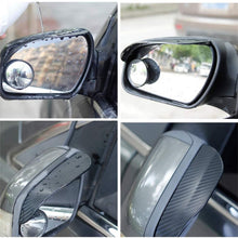 ZaCoo ​2 Pcs Mirror Rain Visor Smoke Guard, Carbon Fiber Texture Rear View Side Mirror Rain Eyebrow View Mirror Visor Guard for Most Car, Truck and SUV Black​