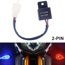 2-Pin LED Electronic Flasher Relay, 12V Indicator Light Flasher Relay Fix for Motorcycle/Bike LED Turn Signal Bulbs Hyper Flash/Rapid Blink Issues