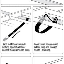 Vantech Universal Pickup Topper 2 Bar Ladder roof Van Rack System 42"-45" Black