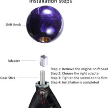 Bashineng Transmission Shifter Head Ball Shape Gear Stick Shift Knob Fit Most Manual Automatic Car (Blue)