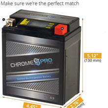 Chrome Battery YTX7L-BS iGel Power Sports Battery - Rechargeable, High Performance, Factory Sealed, AGM