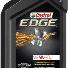 Castrol 06250 EDGE 5W-50 Advanced Full Synthetic Motor Oil, 1 Quart, 6 Pack