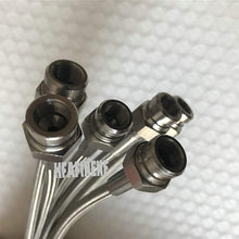 WHWEI Stainless Steel Braided PTFE Brake line with 28 Degree Banjo Fittings and Hexagonal Joint (Color : 70cm)
