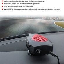 Dingln 24V Car Vehicle Portable Heating Fan Heater Defroster Demister Practical Accessory(Gray Black)