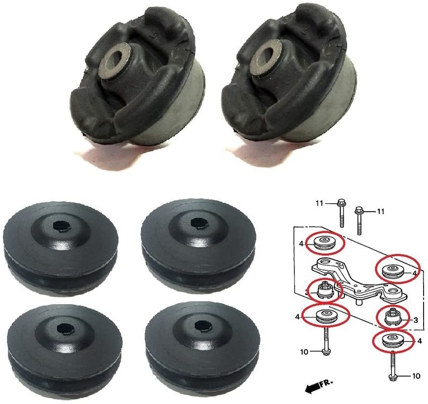 NISTO Rear Differential Arm Mounting Bushing Support Rubber For 1998-05 Honda HR-V 2002-08 Honda Fit Jazz