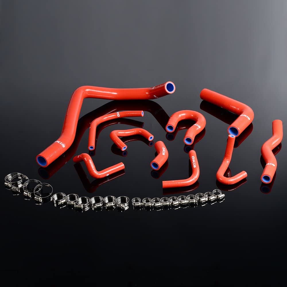 Red Fits 88-91 For Honda Civic/CRX EE EF CR-X Base/DX/HF/Si Silicone Hose Kit 1989 1990 1991