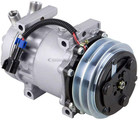 AC Compressor & 2 Groove A/C Clutch For Freightliner Replaces Sanden SD7H15 4894 4491 4695 4699 4752 4894 - BuyAutoParts 60-03005NA New