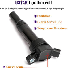USTAR Ignition Coils 4 Pack for Hyundai Elantra GT Tucson, Kia Forte Koup Forte5 Soul Engine 4 1.8 2.0 Replaces 27300-2E000