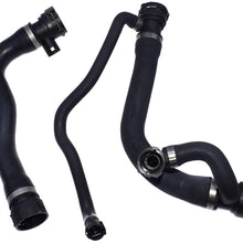 WOLFIGO 2 Pcs Upper Lower Coolant Radiator Water Pump Hose Pipe For BMW E60 E63 E64 545i 645Ci 2004 2005 17127519248 17127508011