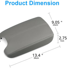 VANJING Center Console Lid Armrest Replacement Cover Compatible for 2008 2009 2010 2011 2012 Honda Accord Center Console Cover (Gray)