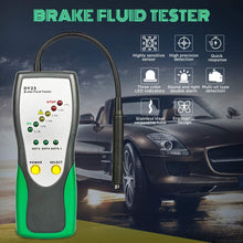 Car Brake Fluid Tester Automotive DOT3 DOT4 DOT5.1 Brake Fluid Detector Oil Moisture Content Rapid Detection with Sensitive Probe, 9 Color LED Indicators, Brake Fluid Sensor, Sound&Light Double Alarm