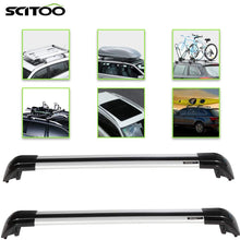 SCITOO fit for Ford Edge 2007-2017 for Buick Enclave 2012-2014 for Honda Pilot 2016 Aluminum Alloy Roof Top Cross Bar Set Rock Rack Cargo Luggage Carrier Racks