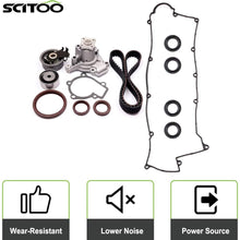 SCITOO Timing Belt Water Pump Kit Include Timing Belt Water Pump Tensioner Bearing and vavle cover gasket,ADP81273DA899S Automotive Replacement parts Fits 2006-2010 Kia Spectra Sportage 2.0