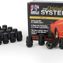 Gorilla Automotive 71633NBC "The System" Acorn Black Chrome Wheel Locks (12mm x 1.50 Thread Size) - For 5 Lug Wheels