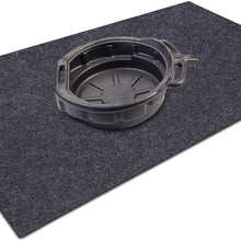 Meitola Cleanable Floor Oil Spill Mat, Oil Absorbing pad Durable Protective Surface Can be Used for car Oil Change (38in×36in)