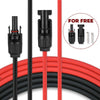 BougeRV 10 Feet 10AWG Solar Extension Cable with Female and Male Connector Solar Panel Adaptor Kit Tool (10FT Red + 10FT Black)