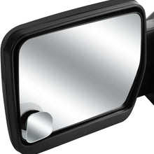 Replacement for Silverado/Sierra Chrome Powered Heated Glass Amber LED Signal Towing+Adjustable Corner Blind Spot Mirror