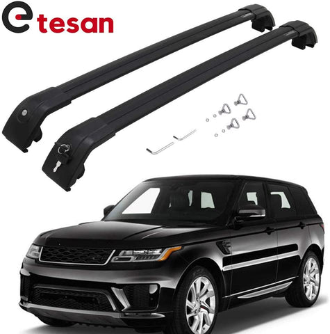 2 Pieces Cross Bars Fit for Land Rover Sport 2014 2015 2016 2017 2018 2019 2020 2021 Black Cargo Baggage Luggage Roof Rack Crossbars