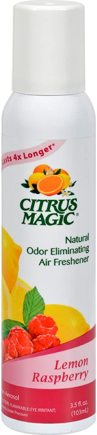 Citrus Magic Lemon Raspberry Natural Odor Eliminating Air Freshener, 3.5 Ounce - 6 per case.