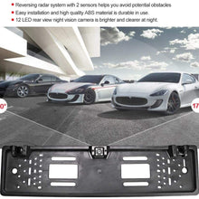License Plate Frame, Keenso European 2 Sensors 12LED Camera Reversing Display Parking Sensor Car Accessori