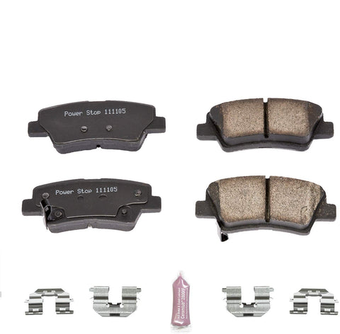 Power Stop 17-1445, Z17 Rear Ceramic Brake Pads with Hardware