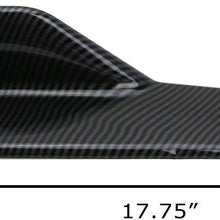 iJDMTOY Left/Right Black Carbon Fiber PP Universal Rear Side Skirt Winglets Diffusers For Car