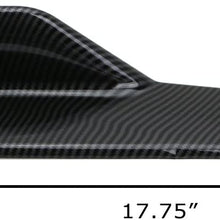 iJDMTOY Left/Right Black Carbon Fiber PP Universal Rear Side Skirt Winglets Diffusers For Car