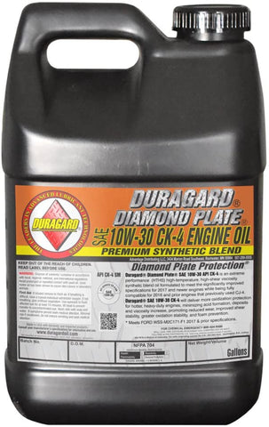 Duragard Diamond Plate Synthetic Blend CK4 10w30 Engine Oil - 2.5 Gallon Jug - Meets Ford WSS-M2C171-F1