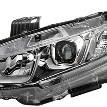 Jdragon Compatible with 16-18 Civic Sedan/Coupe Headlight Replacement Driver/Left Side DX/EX-L/LX/EX