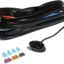Parleto LED Light Bar Wiring Harness Kit 12V with Dual Switches Power Relay Blade Fuse for Off Road Lights LED Work Light with Multi-Modes - 2 LEADS