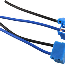 E-outstanding Headlight Adapter 2PCS H7 Headlight Bulb Right Angle Ceramic Socket Plug Connector With Wiring Harness