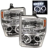 Spyder 5010582 Ford F250/350/450 Super Duty 08-10 Projector Headlights - LED Halo - LED (Replaceable LEDs) - Chrome - High H1 (Included) - Low H1 (Included)