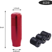 Bashineng 3.3 Inch Length Car Stick Shifter Knob, Transmission Aluminum Alloy Short Gear Shift Nob for Most Manual Truck SUV Cars (Red)