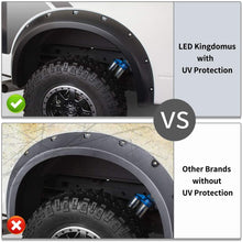 Fender Flares Kit Compatible for 2004-2008 Ford F150 Styleside, 2006-2008 Lincoln Mark LT, Dura-Flex Material Textured Matte Black Finish Front Rear Wheels Pocket Rivet Style