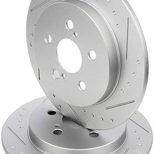 Slotted Brake Rotors Lsailon Fit for CT0h,Pontiac Vibe,Toyota Corolla/Matrix/Prius/Prius Plug-In/Prius Prime