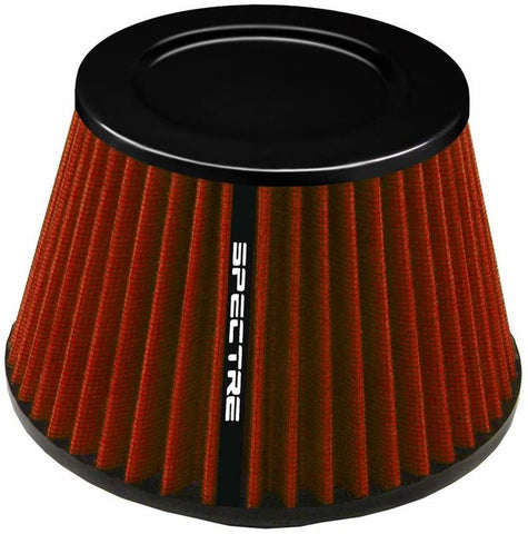 Spectre Universal Clamp-On Air Filter: High Performance, Washable Filter: Round Tapered; 4 in (102 mm) Flange ID; 5.219 in (133 mm) Height; 6.813 in (173 mm) Base; 4.719 in (120 mm) Top, SPE-HPR9615