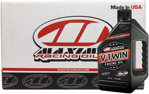 Maxima Racing Oils CS30-06901-12PK-12PK 20W-50 V-Twin Mineral Engine Oil - 384 oz., (Pack of 12)