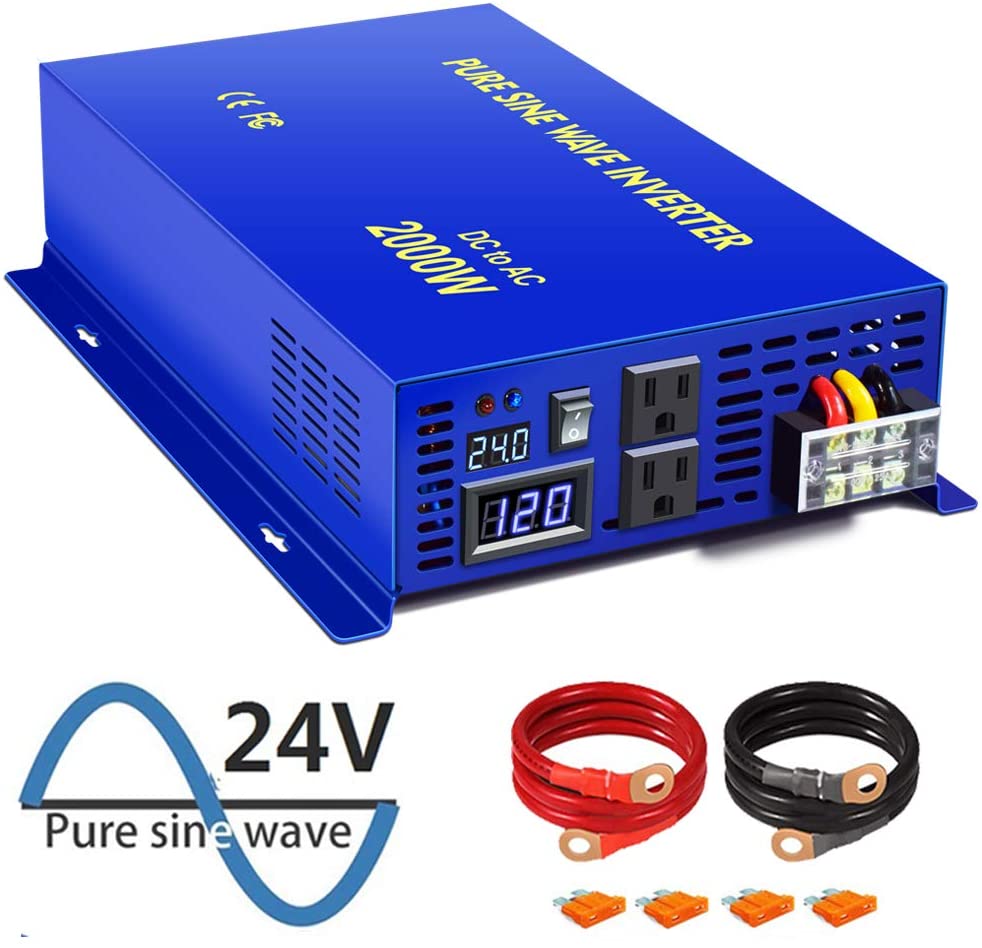 XYZ INVT 2000 Watt Pure Sine Wave Inverter 48V DC to AC 110V 120V, 2000W Power Invert Surge 4000W Power Converter for Car RV Solar System. (2000W 48V 120V)