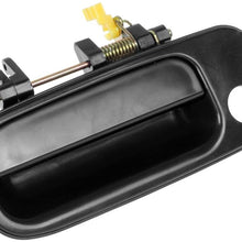 AUTEX 4pcs Black Exterior Outer Door Handle Compatible with Toyota Camry 1993 1994 1995 1996 Front Rear Left Right (Passenger Driver Side)