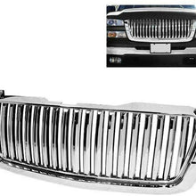 Chevy Silverado 03-06 Center Only ( Require HD-YD-CS03-1PC Headlight ) Front Grille - Chrome