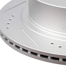 Premium Rear 2pcs Drilled & Slotted brake Rotor ANPART fit for Infiniti FX35/FX37/FX45/JX35/M35h/M37/M56/Q50/Q60/Q70/Q70L/QX60/QX70, Murano/Pathfinder/Quest