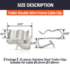 ELITEWILL 23mm Stainless Steel SunRunner Trailer Cable Frame Wire Clips Wiring to Frame 25pc