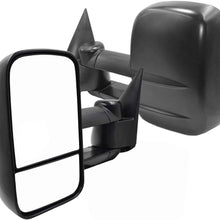 AERDM New Pair Towing Mirrors Manual Operated Textured Black Telescoping Trailer Side Mirrors Fit Chevy/GMC/Cadillac Silverado Sierra Avalanche Suburban Tahoe Yukon XL Escalade EXT ESV