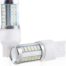 Dantoo 2pcs Extremely Bright T20 Bulb LED 7440 7441 7444 7443 Brake Light Bulbs 33 SMD Brilliant Red Tail Lights Stop Lamp Replacement with Projector Lens