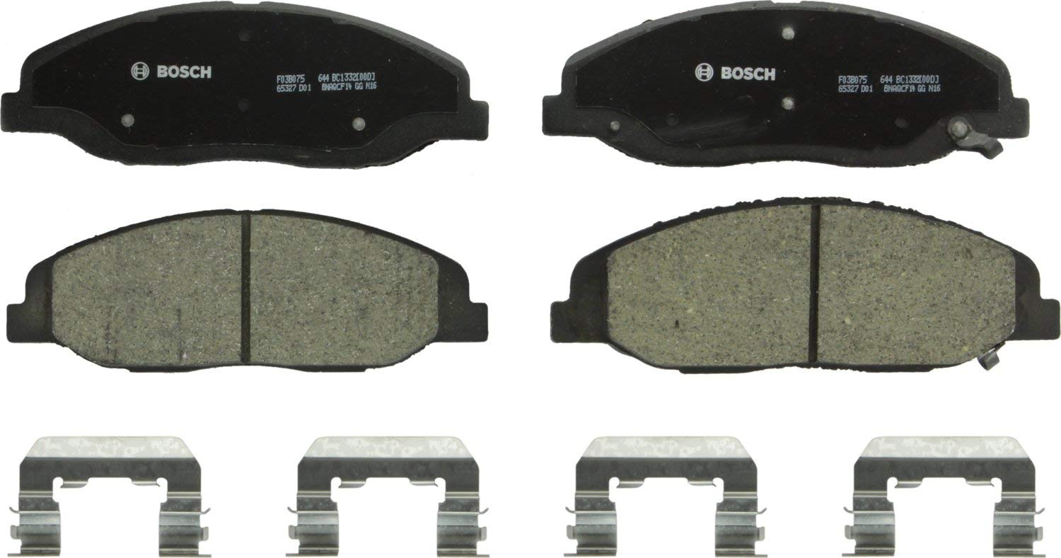 Bosch BC1332 QuietCast Premium Ceramic Disc Brake Pad Set For Cadillac: 2008-2014 CTS, 2009-2011 STS; Front