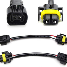 iJDMTOY (2) 5202 PSX24W (Female) to H11 H8 (Female) Pigtail Sockets Wires For Fog Lamps Retrofit or Conversion