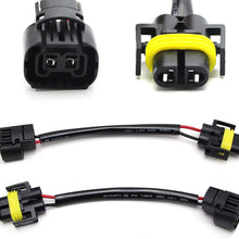 iJDMTOY (2) 5202 PSX24W (Female) to H11 H8 (Female) Pigtail Sockets Wires Compatible With Fog Lamps Retrofit or Conversion