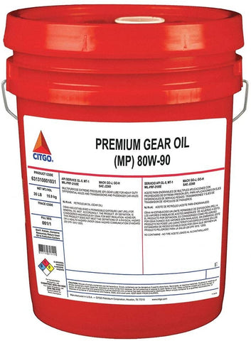 Citgo 631310001031 - Gear Oil Mineral Oil Pail 139 cSt 35 lb.